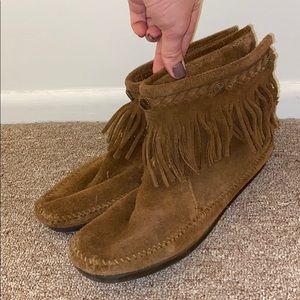 Minnetonka Ankle Fringe Boots